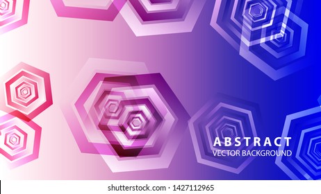 Abstract hexagon background with gradient color . Technology polygonal design . Vector 