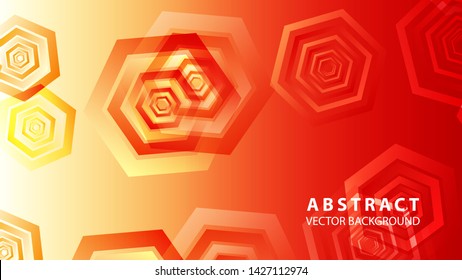 Abstract hexagon background with gradient color . Technology polygonal design . Vector 