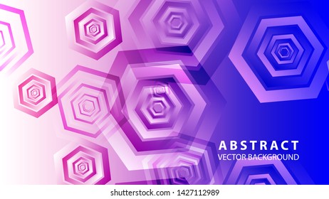 Abstract hexagon background with gradient color . Technology polygonal design . Vector 