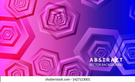 Abstract hexagon background with gradient color . Technology polygonal design . Vector 