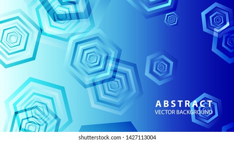 Abstract hexagon background with gradient color . Technology polygonal design . Vector 