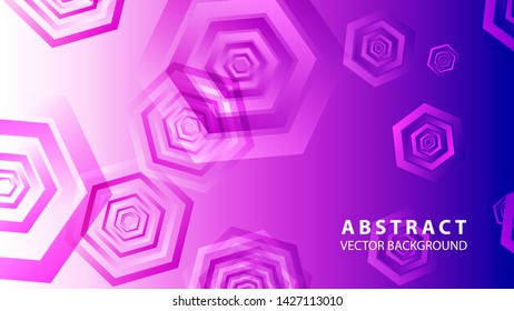 Abstract hexagon background with gradient color . Technology polygonal design . Vector 