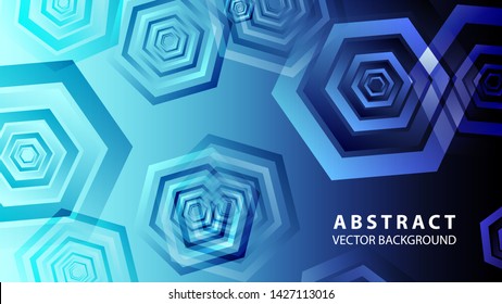 Abstract hexagon background with gradient color . Technology polygonal design . Vector 