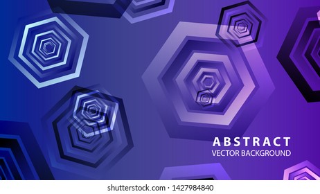 Abstract hexagon background with gradient color . Technology polygonal design . Vector 