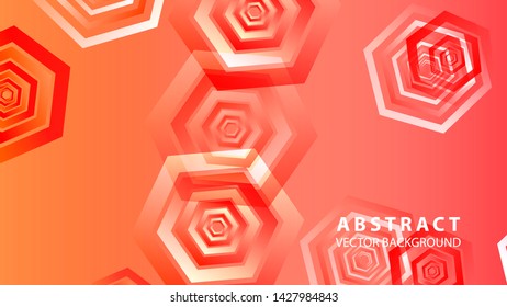 Abstract hexagon background with gradient color . Technology polygonal design . Vector 