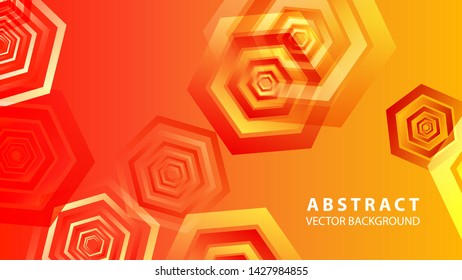 Abstract hexagon background with gradient color . Technology polygonal design . Vector 