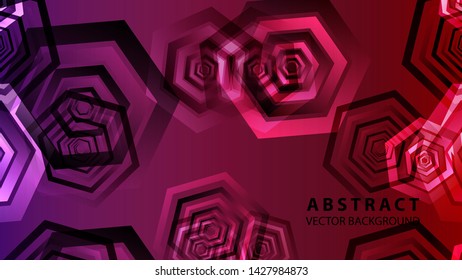 Abstract hexagon background with gradient color . Technology polygonal design . Vector 