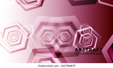 Abstract hexagon background with gradient color . Technology polygonal design . Vector 