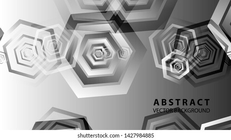Abstract hexagon background with gradient color . Technology polygonal design . Vector 