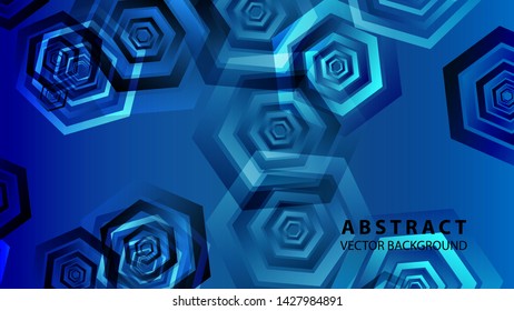 Abstract hexagon background with gradient color . Technology polygonal design . Vector 