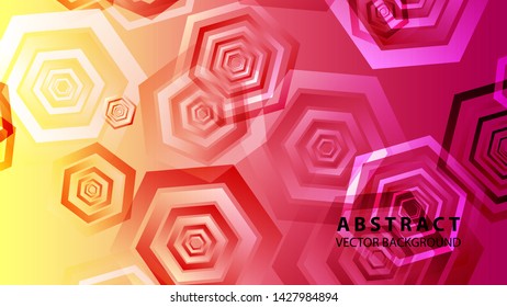 Abstract hexagon background with gradient color . Technology polygonal design . Vector 