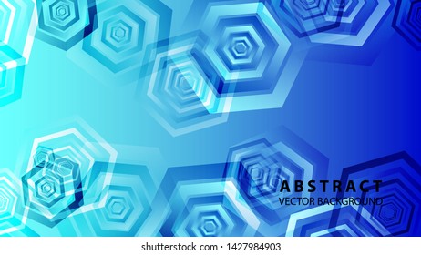Abstract hexagon background with gradient color . Technology polygonal design . Vector 
