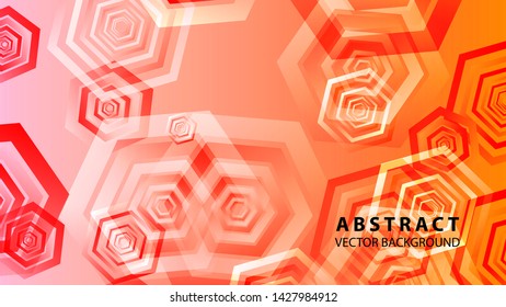 Abstract hexagon background with gradient color . Technology polygonal design . Vector 