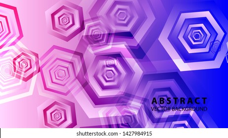 Abstract hexagon background with gradient color . Technology polygonal design . Vector 