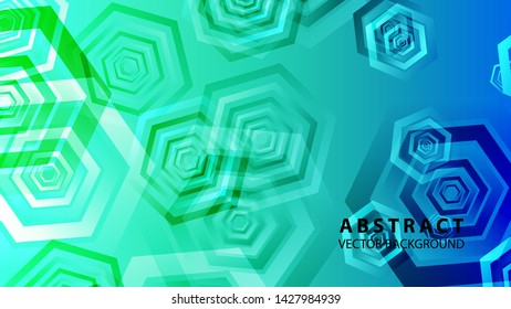 Abstract hexagon background with gradient color . Technology polygonal design . Vector 
