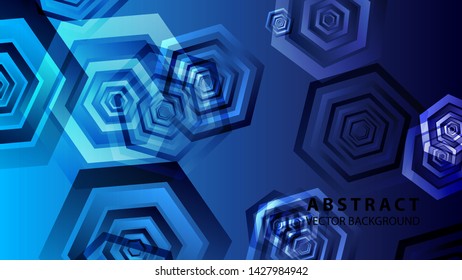 Abstract hexagon background with gradient color . Technology polygonal design . Vector 