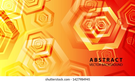 Abstract hexagon background with gradient color . Technology polygonal design . Vector 