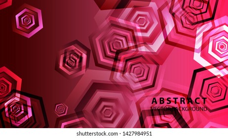 Abstract hexagon background with gradient color . Technology polygonal design . Vector 