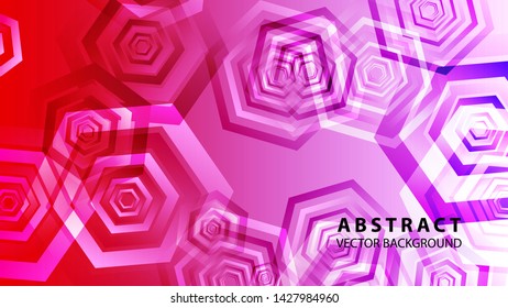 Abstract hexagon background with gradient color . Technology polygonal design . Vector 
