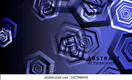 Abstract hexagon background with gradient color . Technology polygonal design . Vector 