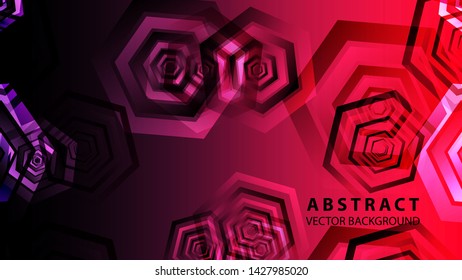 Abstract hexagon background with gradient color . Technology polygonal design . Vector 
