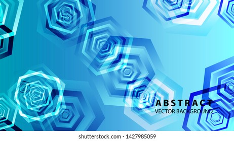 Abstract hexagon background with gradient color . Technology polygonal design . Vector 