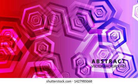 Abstract hexagon background with gradient color . Technology polygonal design . Vector 