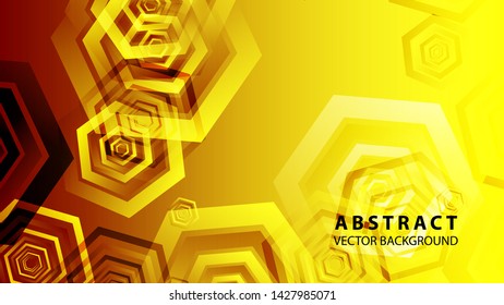 Abstract hexagon background with gradient color . Technology polygonal design . Vector 