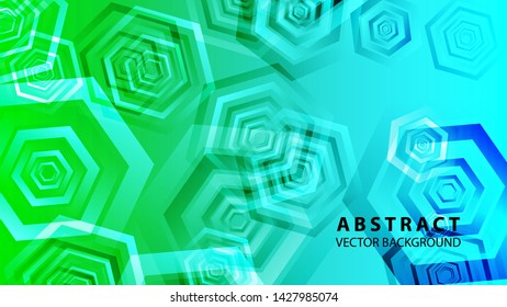 Abstract hexagon background with gradient color . Technology polygonal design . Vector 