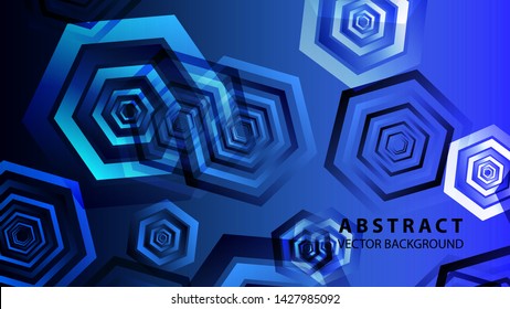 Abstract hexagon background with gradient color . Technology polygonal design . Vector 