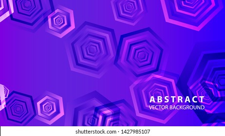 Abstract hexagon background with gradient color . Technology polygonal design . Vector 