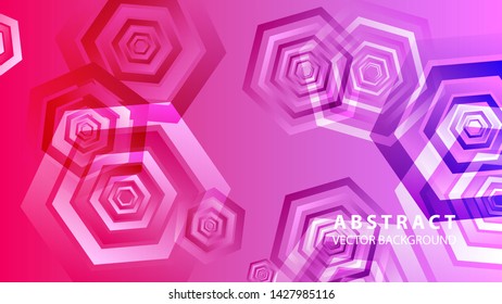 Abstract hexagon background with gradient color . Technology polygonal design . Vector 