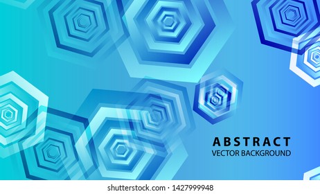 Abstract hexagon background with gradient color . Technology polygonal design . Vector 