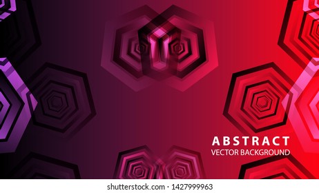 Abstract hexagon background with gradient color . Technology polygonal design . Vector 