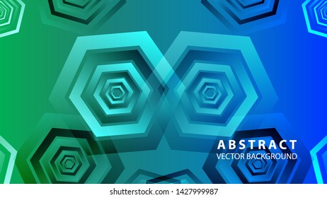 Abstract hexagon background with gradient color . Technology polygonal design . Vector 