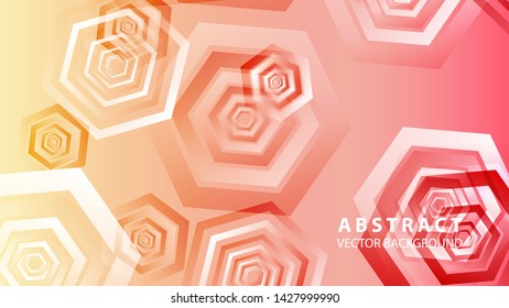Abstract hexagon background with gradient color . Technology polygonal design . Vector 