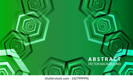 Abstract hexagon background with gradient color . Technology polygonal design . Vector 