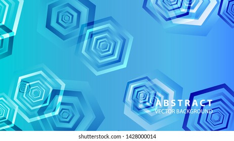 Abstract hexagon background with gradient color . Technology polygonal design . Vector 