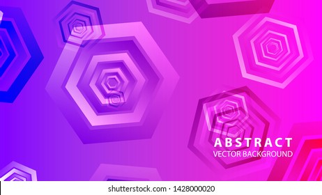 Abstract hexagon background with gradient color . Technology polygonal design . Vector 