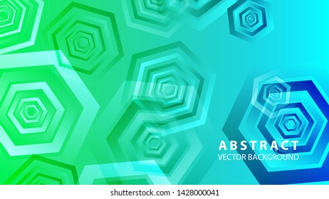 Abstract hexagon background with gradient color . Technology polygonal design . Vector 