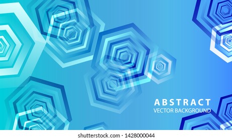 Abstract hexagon background with gradient color . Technology polygonal design . Vector 