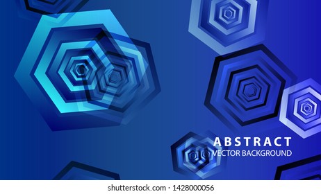 Abstract hexagon background with gradient color . Technology polygonal design . Vector 