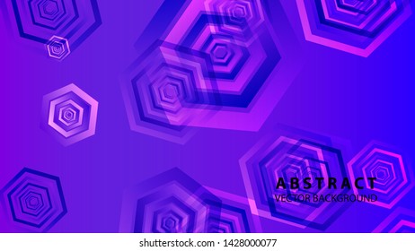 Abstract hexagon background with gradient color . Technology polygonal design . Vector 