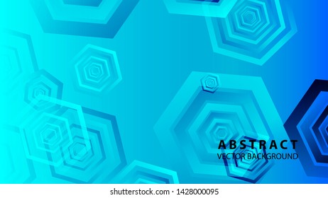 Abstract hexagon background with gradient color . Technology polygonal design . Vector 