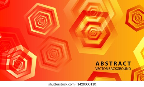 Abstract hexagon background with gradient color . Technology polygonal design . Vector 