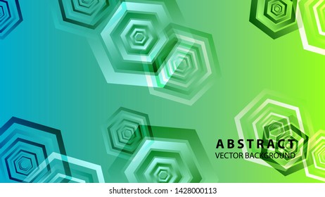 Abstract hexagon background with gradient color . Technology polygonal design . Vector 