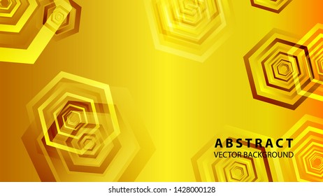 Abstract hexagon background with gradient color . Technology polygonal design . Vector 