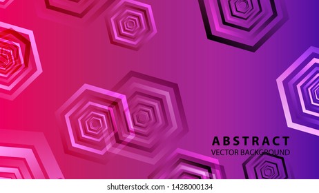 Abstract hexagon background with gradient color . Technology polygonal design . Vector 