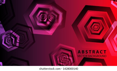 Abstract hexagon background with gradient color . Technology polygonal design . Vector 