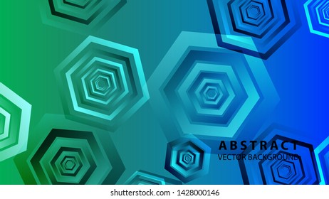 Abstract hexagon background with gradient color . Technology polygonal design . Vector 